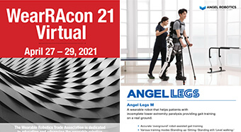 Angel Robotics's gait training robot 'Angel Legs M' in the spotlight at WearRAcon 2021, international robotics conference 