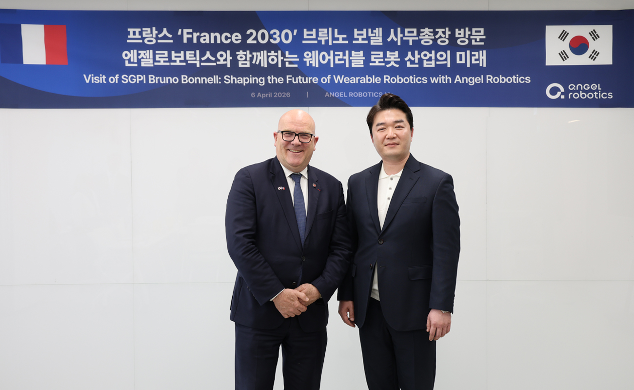 Angel Robotics Hosts Visit by SGPI Secretary General Bruno Bonnell, Discusses Korea–France Cooperation in Robotics
